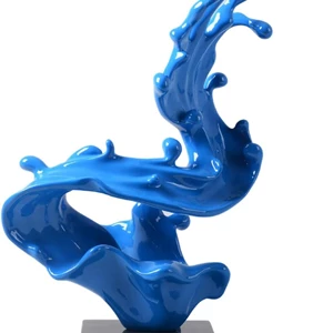 HAUCOZE Modern Sea Wave Sculpture Decor