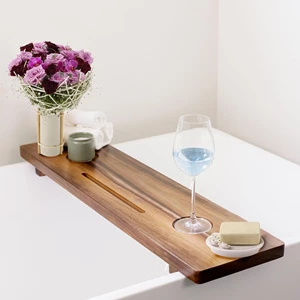 LENND Premium Solid Acacia Wood Bath Tray