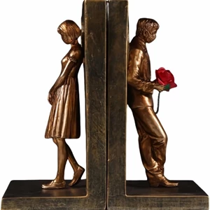 Elegant Artistic Book Ends for Heavy Books - Golden