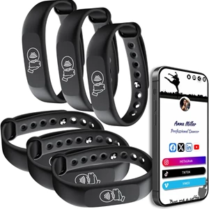 QRLynk Smart Silicone Wristband - Networking Bracelet