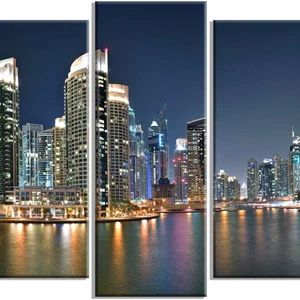 Designart Dubai Cityscape Photography Metal Wall Art