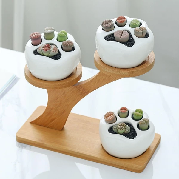 3 Tiers Bamboo Plant Stand for Indoor Use