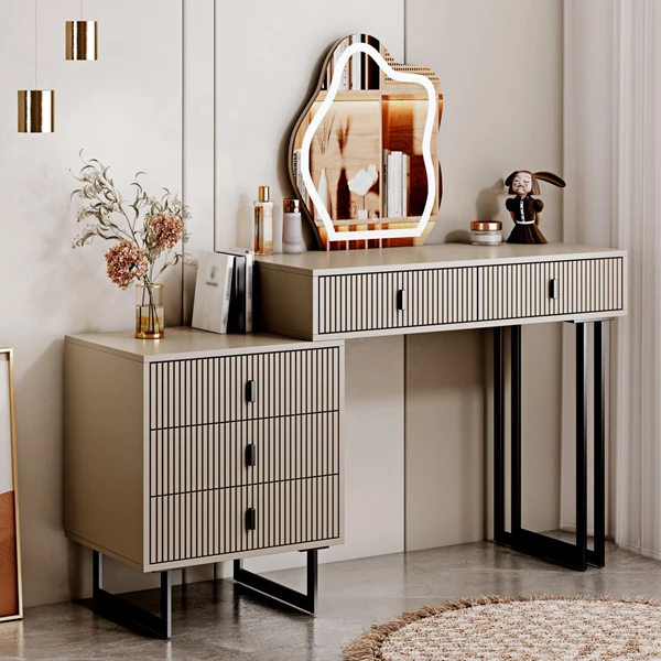 Makeup Vanity Desk with LED Cloud Mirror