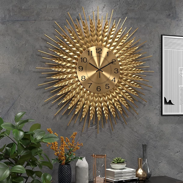 DAYDAYART Modern Large Gold Wall Clock